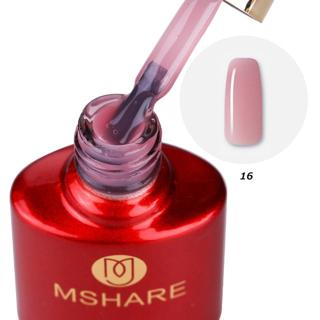 MSHARE Milky White Builder Gel Nails Extension Thick Quick Building Clear Pink Nail Tips Led UV Gel Soak Off