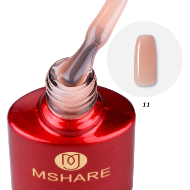 MSHARE Milky White Builder Gel Nails Extension Thick Quick Building Clear Pink Nail Tips Led UV Gel Soak Off