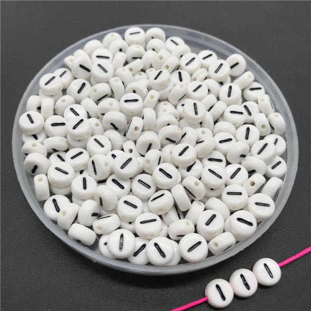 100pcs/lot 4x7mm Acrylic Spacer Beads Letter Beads Oval Alphabet Beads For Jewelry Making DIY Handmade Accessories