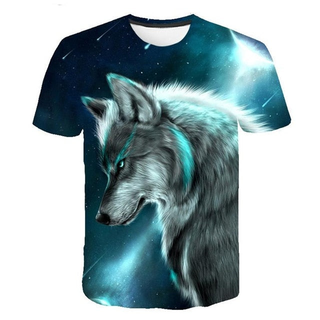 Lovers Wolf Printed T shirts Men 3d T-shirts Drop Ship Top Tee Short Sleeve Camiseta Round Neck Tshirt Fashion Casual Brand