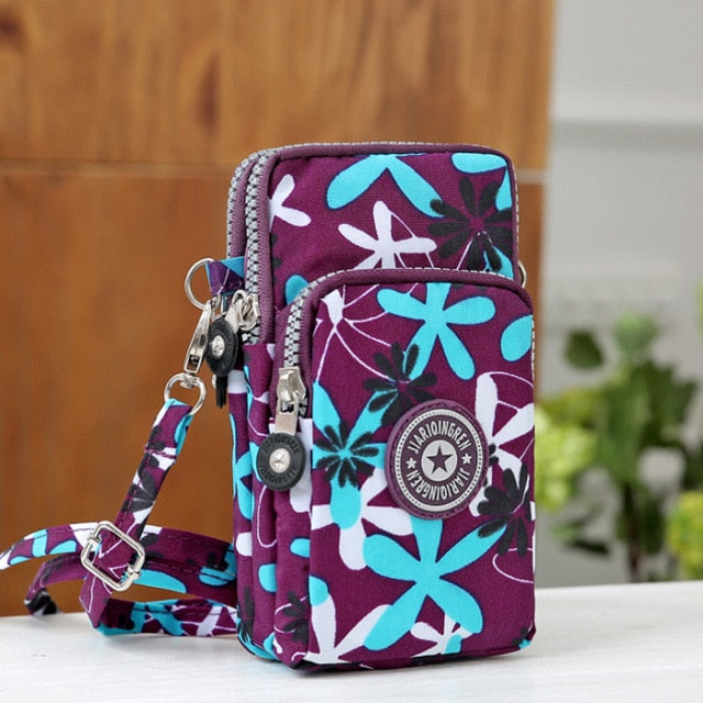 Small Shoulder Bags Nylon Women Mobile Phone Bags Mini Female Messenger Purse Lady Wallet New 2021