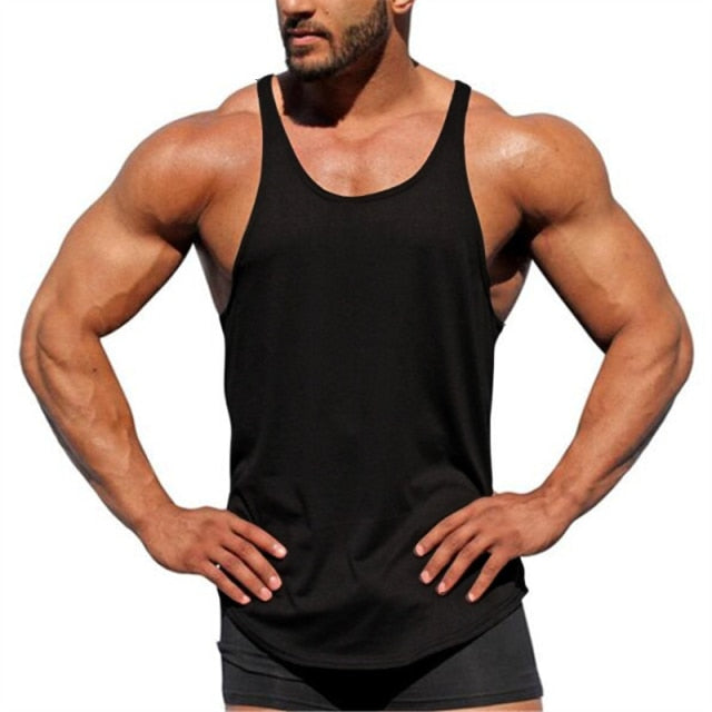 New Gym Tank Top Summer Brand Cotton Sleeveless Shirt Casual Fashion Fitness Stringer Tank Top Men bodybuilding Clothing M-XXL