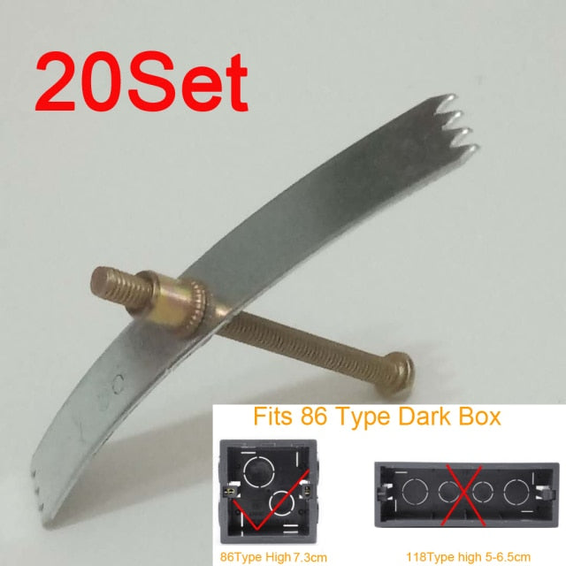 10/20Set 86Type Dark Box Repair Screw manganese steel replace old Junction box fixed wall Switch Socket Mount Cassette repair