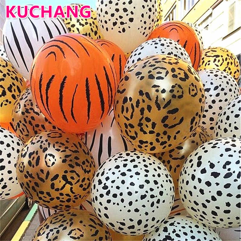 Animal Printed Cow Tiger Zebra Leopard Latex Balloon Jungle Theme Birthday Wedding Decor Summer Party Baby Shower Supplies