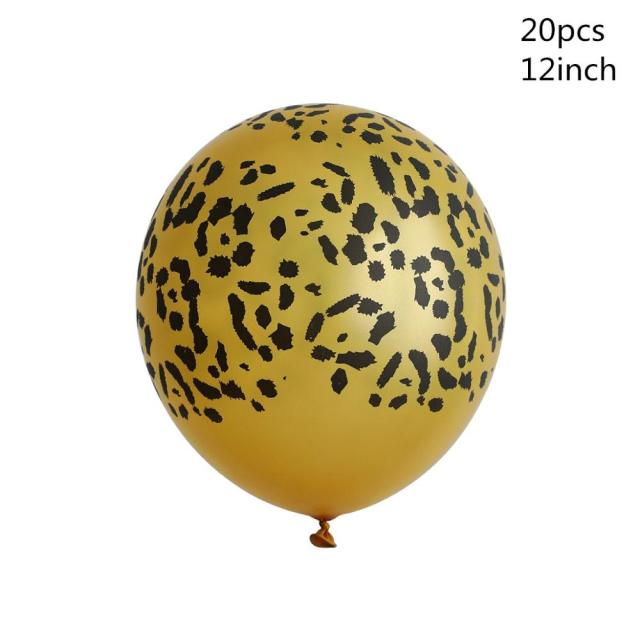 Animal Printed Cow Tiger Zebra Leopard Latex Balloon Jungle Theme Birthday Wedding Decor Summer Party Baby Shower Supplies