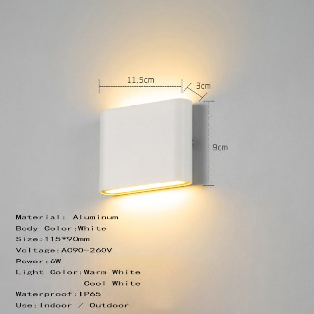 LED Wall Lamp IP65 Waterproof Indoor & Outdoor Aluminum Wall Light Surface Mounted Cube LED Garden Porch Light NR-155