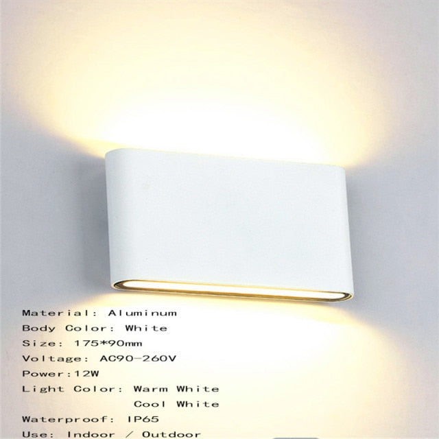 LED Wall Lamp IP65 Waterproof Indoor & Outdoor Aluminum Wall Light Surface Mounted Cube LED Garden Porch Light NR-155