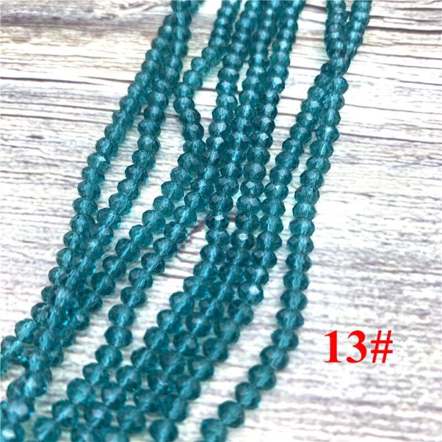 2x3mm/3x4mm/4x6mm Crystal Rondel Beads Faceted Glass Beads For Jewelry Making DIY Female Bracelet Necklace Jewelry