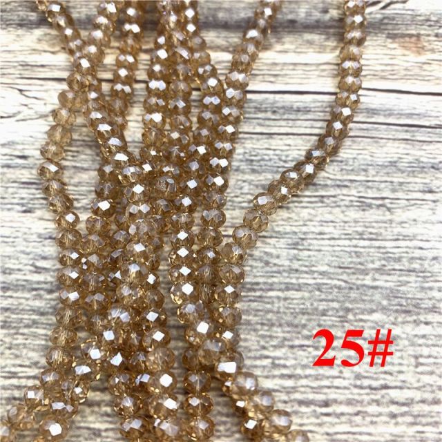 2x3mm/3x4mm/4x6mm Crystal Rondel Beads Faceted Glass Beads For Jewelry Making DIY Female Bracelet Necklace Jewelry