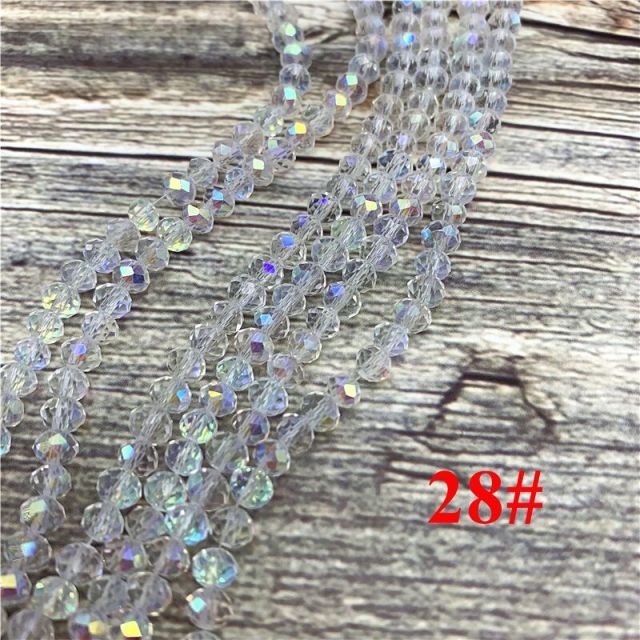 2x3mm/3x4mm/4x6mm Crystal Rondel Beads Faceted Glass Beads For Jewelry Making DIY Female Bracelet Necklace Jewelry