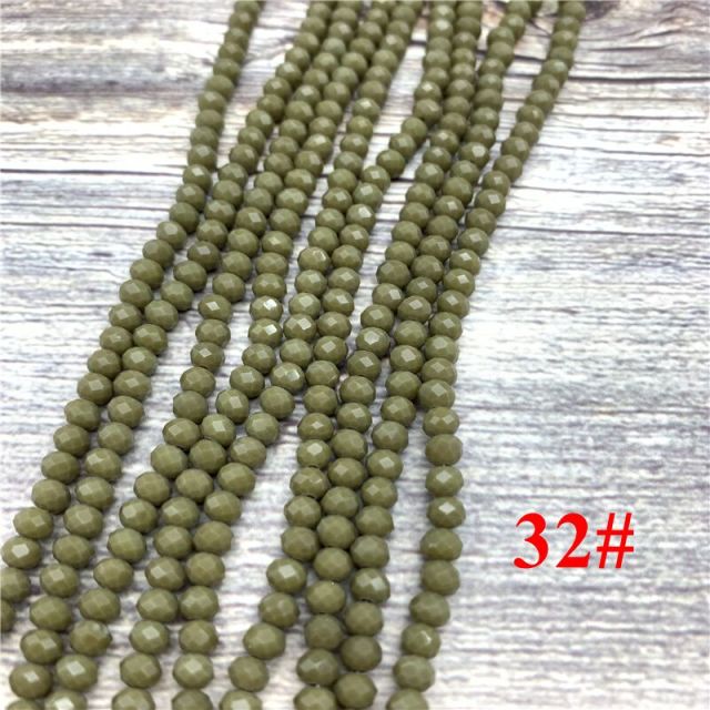 2x3mm/3x4mm/4x6mm Crystal Rondel Beads Faceted Glass Beads For Jewelry Making DIY Female Bracelet Necklace Jewelry