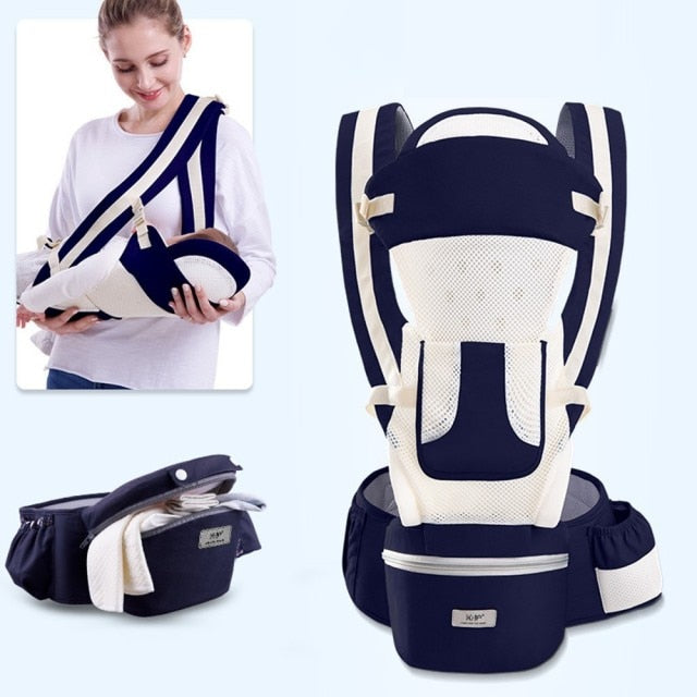 0-48M Ergonomic Front Facing Baby Carrier Infant Baby Hipseat Carrier Front Facing Ergonomic Kangaroo Baby Wrap Sling Travel