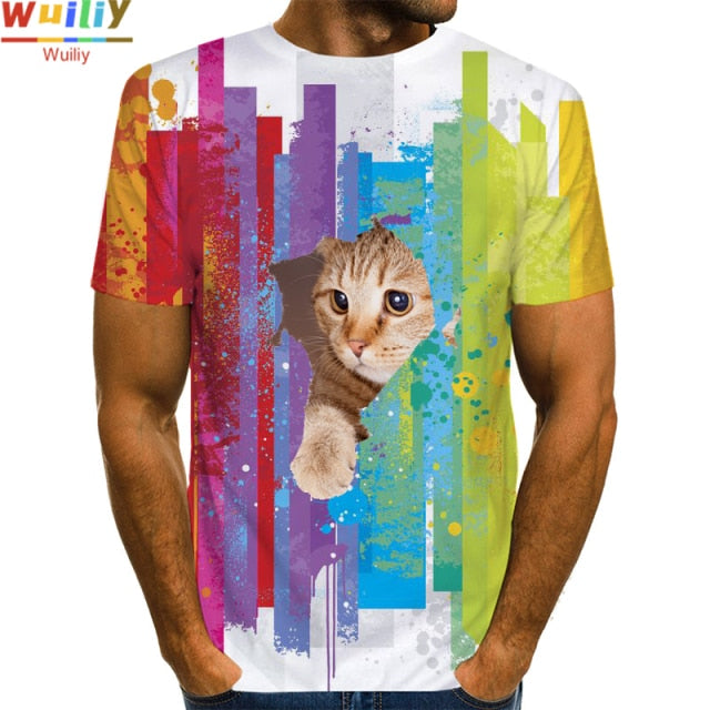 Men's Squirrel T Shirt 3D Print Shirt Animal Graphic Tees Lovely Pattern Tops Men/Women Cute Puppy Face Tee Funny Pet T-shirt