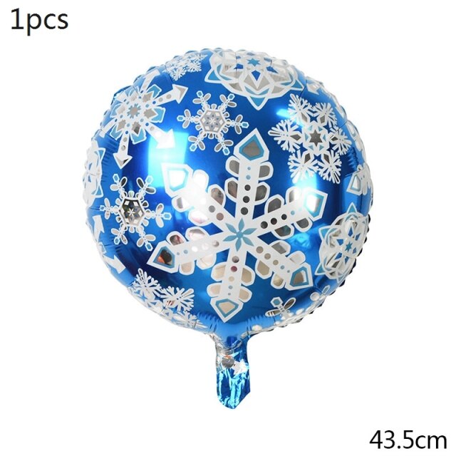 Snowflake Decorative Party Supplies Snow Confetti Latex Balloon Number Foil Balloon for Kids Birthday Summer Winter Decorations