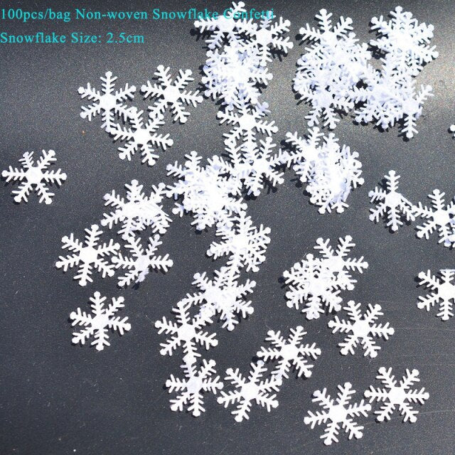 Snowflake Decorative Party Supplies Snow Confetti Latex Balloon Number Foil Balloon for Kids Birthday Summer Winter Decorations