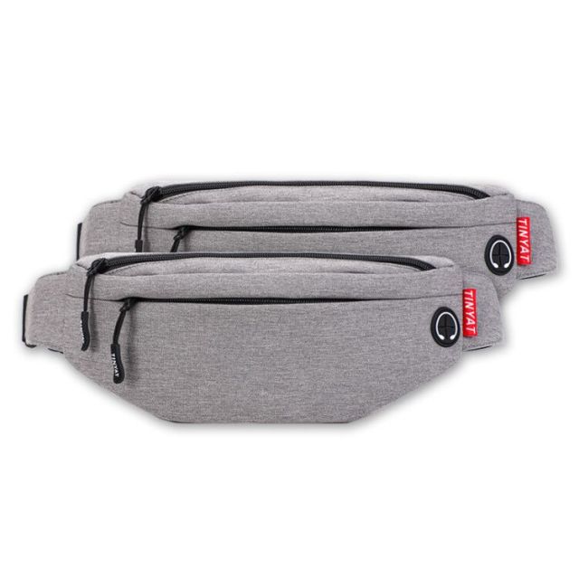 TINYAT Men Waist Bag Pack Purse Casual Large Phone Belt Bag Pouch Women's Canvas Travel Phone Bag Fanny Banana Bag Hip 4 Pockets