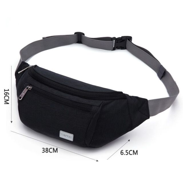 TINYAT Men Waist Bag Pack Purse Casual Large Phone Belt Bag Pouch Women's Canvas Travel Phone Bag Fanny Banana Bag Hip 4 Pockets