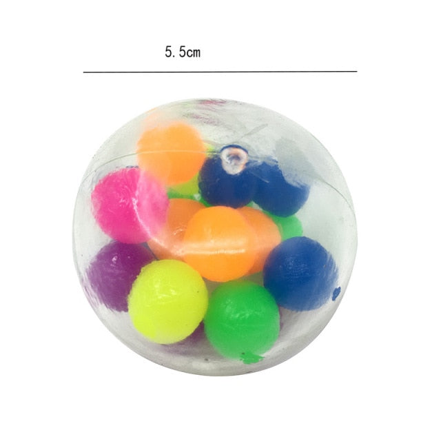 Fidget Toys 7cm Colorful Soft Foam TPR Squeeze Balls Toys for Kids Children Adults Stress Relief Funny Toys