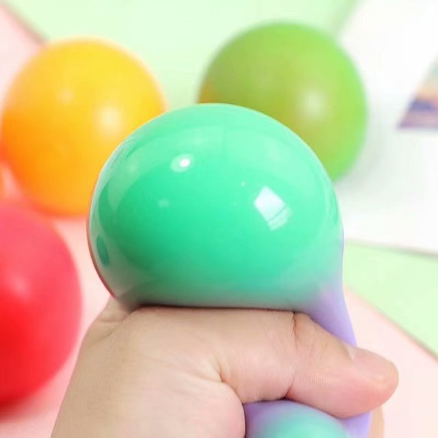 Fidget Toys 7cm Colorful Soft Foam TPR Squeeze Balls Toys for Kids Children Adults Stress Relief Funny Toys