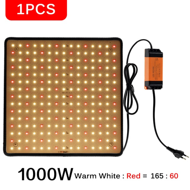 1000W LED Grow Light Panel Full Spectrum Phyto Lamp AC85-240V EU/US Plug For Indoor Grow Tent Plants Growth Light