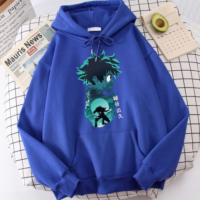 My Hero Academia Hoodies Men's Casual Fashion Sweatshirts Japanese Cartoon Loose Hoodie Comfortable Creativity Streetwear Male