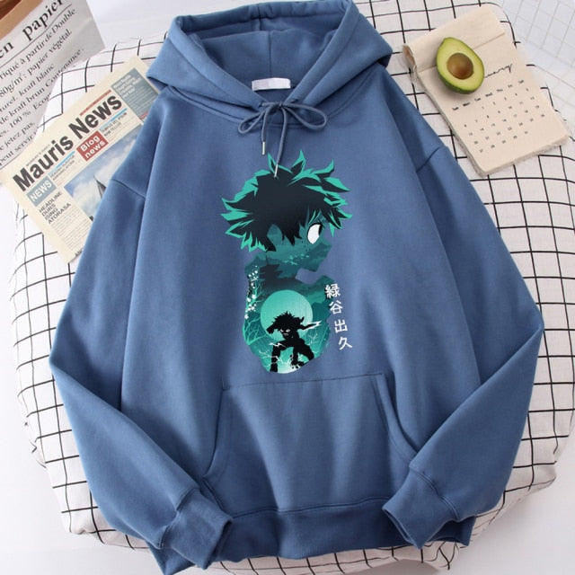 My Hero Academia Hoodies Men's Casual Fashion Sweatshirts Japanese Cartoon Loose Hoodie Comfortable Creativity Streetwear Male