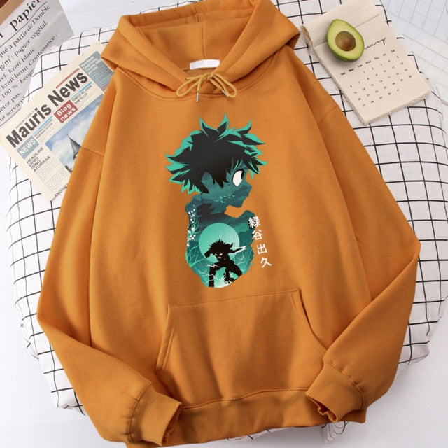 My Hero Academia Hoodies Men's Casual Fashion Sweatshirts Japanese Cartoon Loose Hoodie Comfortable Creativity Streetwear Male