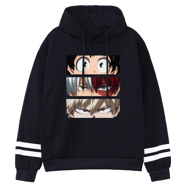 My Hero Academia Hoodies Men's Casual Fashion Sweatshirts Japanese Cartoon Loose Hoodie Comfortable Creativity Streetwear Male