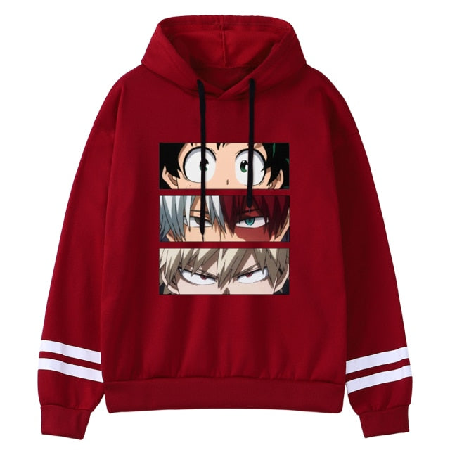 My Hero Academia Hoodies Men's Casual Fashion Sweatshirts Japanese Cartoon Loose Hoodie Comfortable Creativity Streetwear Male