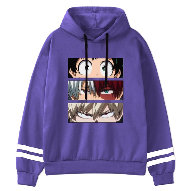 My Hero Academia Hoodies Men's Casual Fashion Sweatshirts Japanese Cartoon Loose Hoodie Comfortable Creativity Streetwear Male