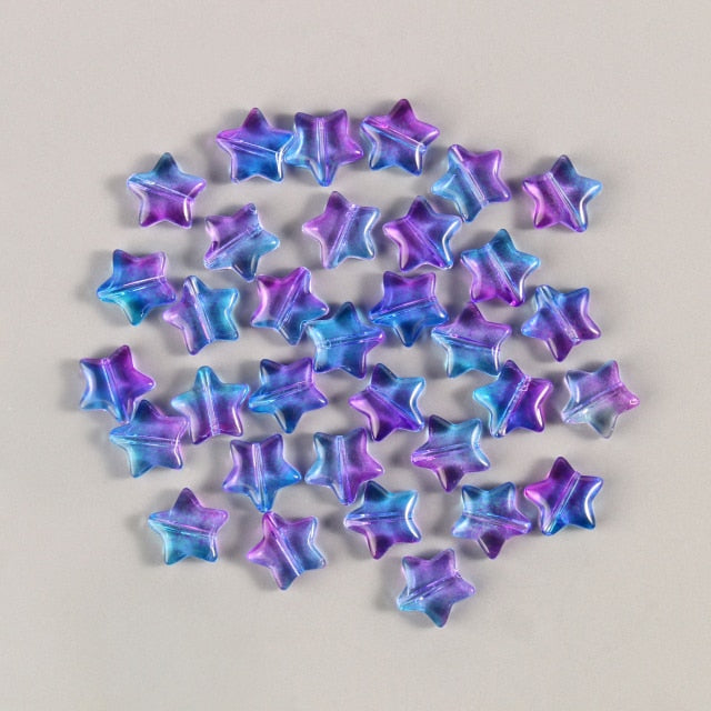 20PC/lot 8mm AB Color Star Beads Czech Glass Loose Spacer Beads for Jewelry Making Hairpin Handmade Diy Accessories