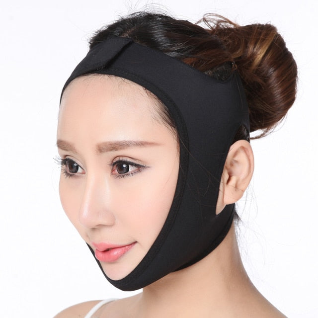 Elastic Face Slimming Bandage V Line Face Shaper Women Chin Cheek Lift Up Belt Facial Massager Strap Face Skin Care Tools Beauty