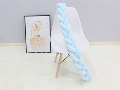 1M/2M/3M/4M Baby Bumper Crib Cot Protector Infant Bebe Bedding Set for Baby Boy Girl Braid Knot Pillow Cushion Room Decor