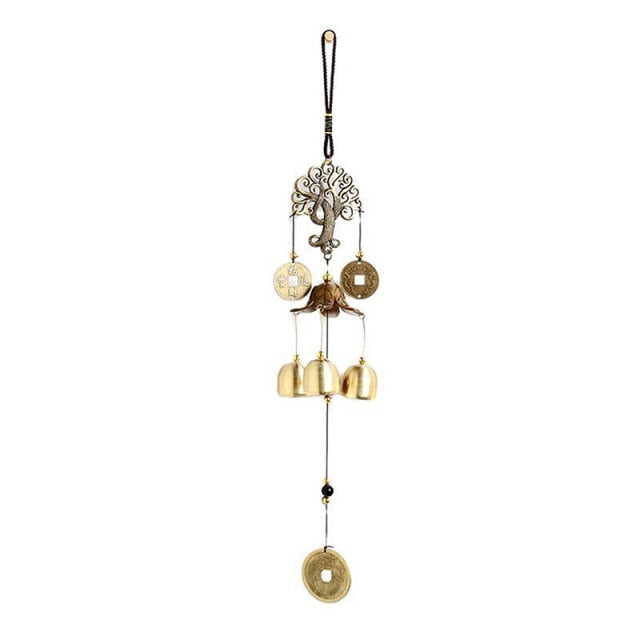 1pc Lucky Tree Wind Chime Copper Yard Garden Outdoor Decoration Metal Wind Chimes