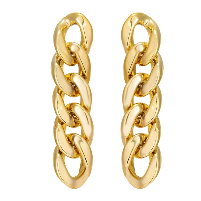 FNIO Fashion Vintage Earrings For Women Big Geometric Statement Gold Metal Drop Earrings 2020 Trendy Earings Jewelry Accessories