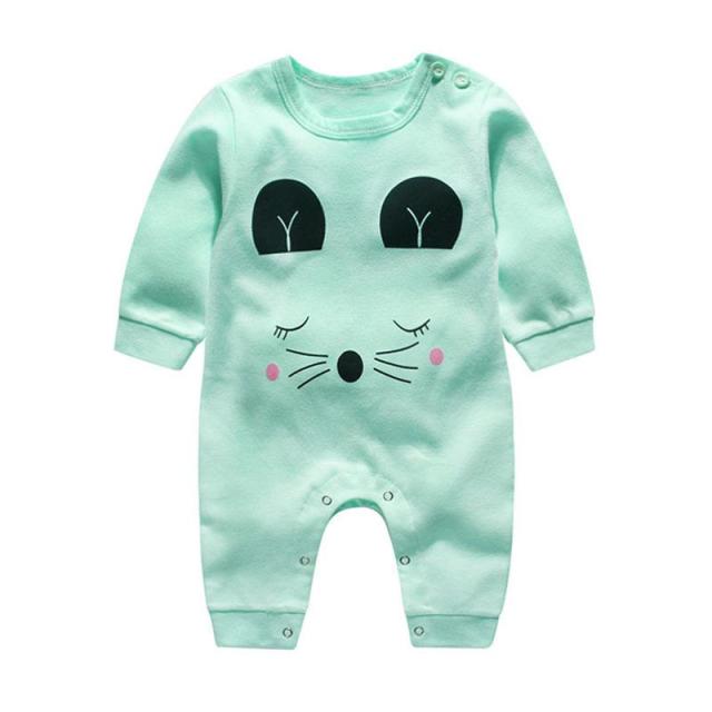 2021 Cheap Costume Autumn Cotton Boy Clothes Romper Newborn Baby Girl Clothing Infant Jumpsuit Cartoon Home Wear Pajamas 0-24m