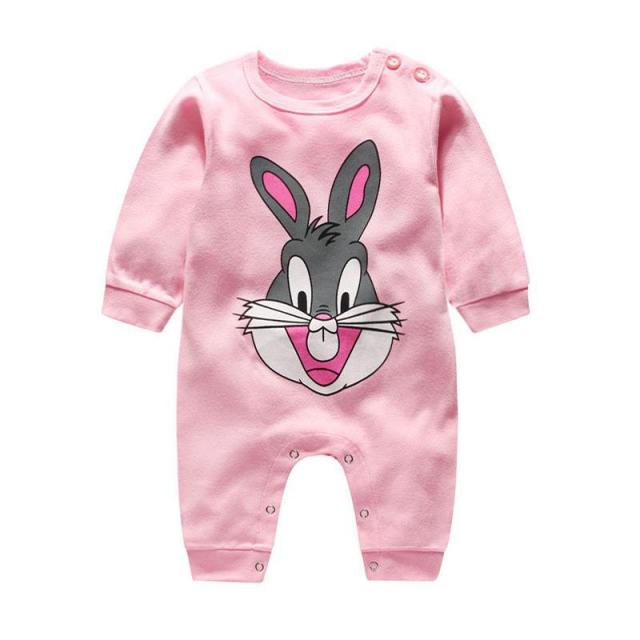 2021 Cheap Costume Autumn Cotton Boy Clothes Romper Newborn Baby Girl Clothing Infant Jumpsuit Cartoon Home Wear Pajamas 0-24m