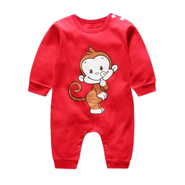 2021 Cheap Costume Autumn Cotton Boy Clothes Romper Newborn Baby Girl Clothing Infant Jumpsuit Cartoon Home Wear Pajamas 0-24m