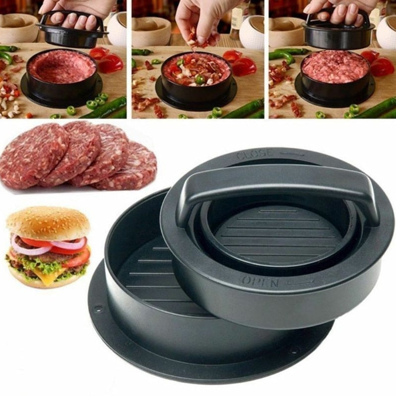 Hamburger Maker Round Shape Non-Stick Chef Cutlets Hamburger Meat Beef Grill Burger Press Tools BBQ Kitchen Accessories