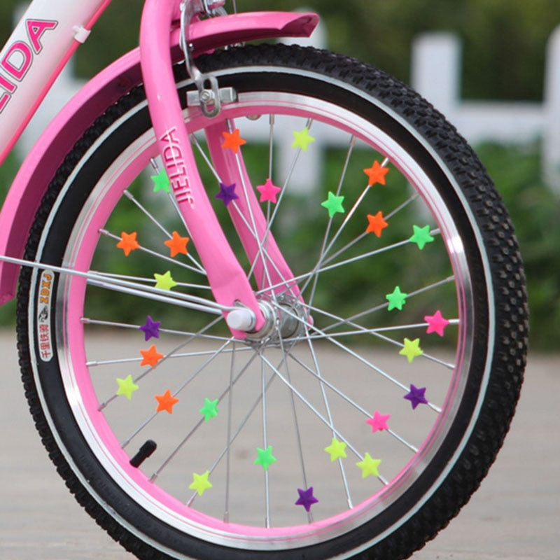 36PCS Bicycle Wheel Spoke Beads Colorful Decorations Clips Baby Children Kid Gifts Cycling Bike Bicycle Accessories