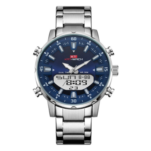 KAT-WACH Watch Male 2021 Sports Digital Watches Men Waterproof Steel Military Quartz Watch For Men Wristwatch Relogio Masculino