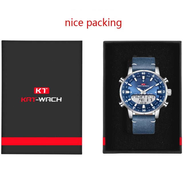 KAT-WACH Watch Male 2021 Sports Digital Watches Men Waterproof Steel Military Quartz Watch For Men Wristwatch Relogio Masculino