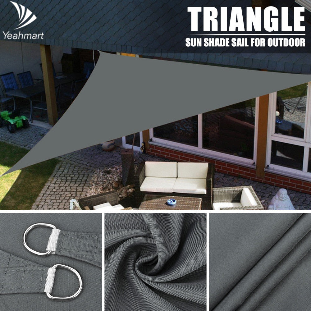 Heavy Waterproof  Shade Sail Sun Canopy Cover Trilateral/Triangle 5x5x5M/2x2x2M Garden Yard Awnings Car Sunshade Cloth Summer