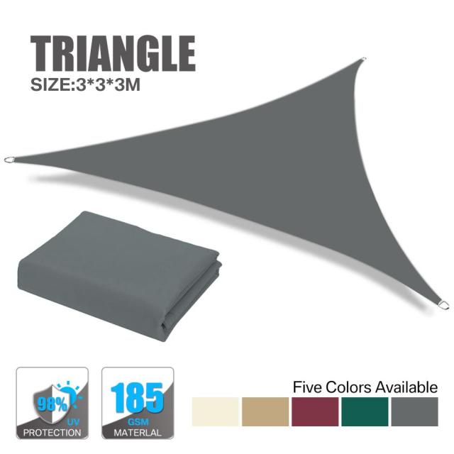 Heavy Waterproof  Shade Sail Sun Canopy Cover Trilateral/Triangle 5x5x5M/2x2x2M Garden Yard Awnings Car Sunshade Cloth Summer