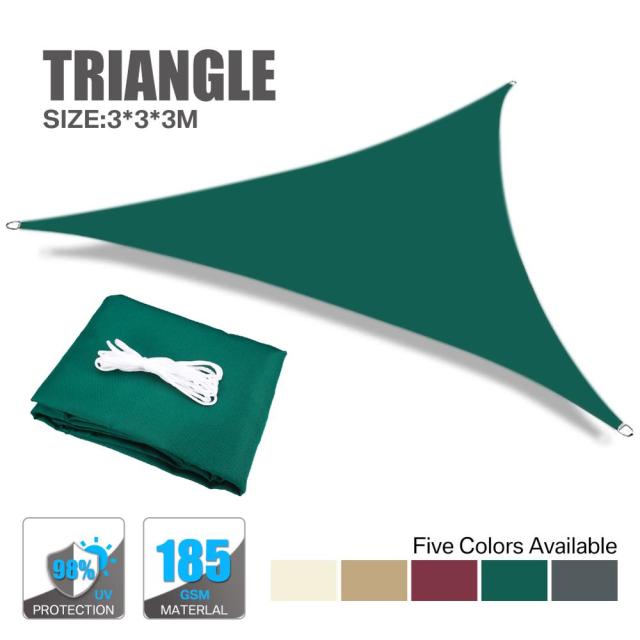 Heavy Waterproof  Shade Sail Sun Canopy Cover Trilateral/Triangle 5x5x5M/2x2x2M Garden Yard Awnings Car Sunshade Cloth Summer