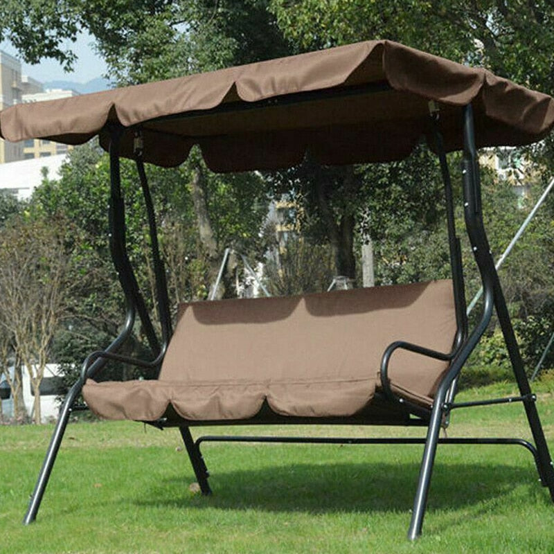 3 Seat Garden Swing Chair Cover 190T Polyester Waterproof UV Resistant Outdoor Courtyard Hammock Swing Seat Cover  LBShipping