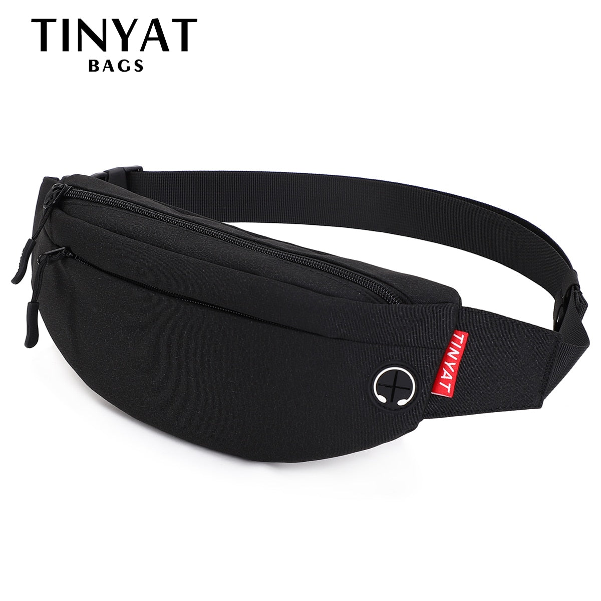 TINYAT Men Waist Bag Pack Purse Casual Large Phone Belt Bag Pouch Women's Canvas Travel Phone Bag Fanny Banana Bag Hip 4 Pockets