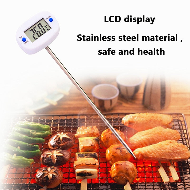 2021 Hot Sale Digital Food Thermometer Electronic BBQ Probe Thermometer Oven Milk Water Oil Kitchen Cooking Thermometer