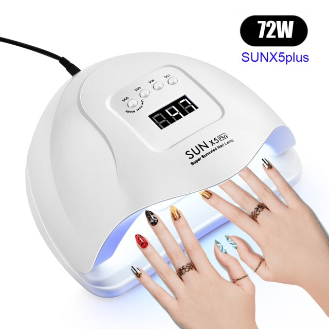 SUNX5 Max 90/72/36W LED Lamp Nail Dryer 45/36/18 LEDs UV Ice Lamp For Drying Gel Polish Timer Auto Sensor Manicure Tools