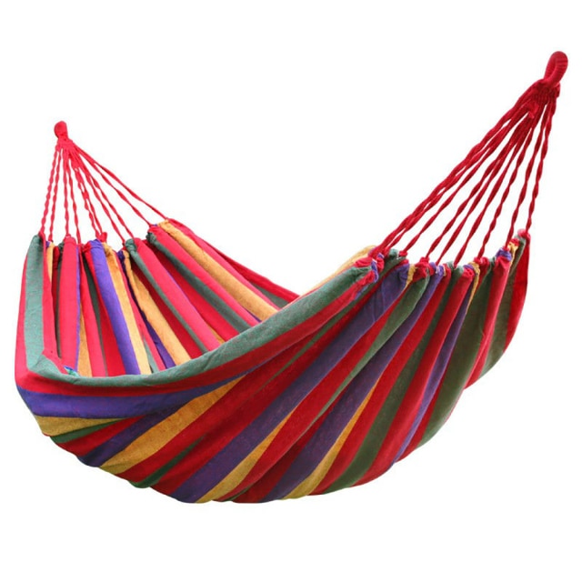 Hanging Hammock Indoor Travel Outdoor Camping Home Bedroom Hammock Lazy Chair Swing Chair Thick Canvas Portable Hammocks